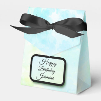 Dromerige Blauwe Pastel Elegant Gepersonaliseerd Bedankdoosjes