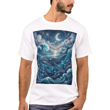 Dromerige Blauwe Walvis T-Shirt