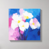 Dromerige bloemblaadjes - Abstracte Floral Canvas (Voorkant)
