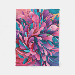 Dromerige bloesems: een viering van de kleuren van fleece deken