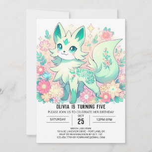 Dromerige Boho Fox digitale verjaardag Kaart