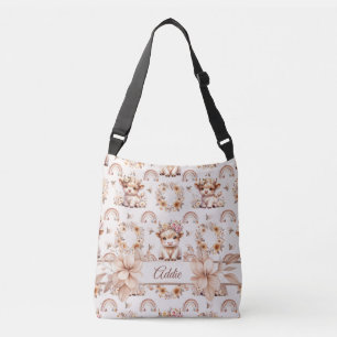 Dromerige Boho Hoogland Koe Kraam Luier Crossbody Tas