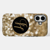 Dromerige Bokeh Gouden Glitter Letter H Monogram Z Case-Mate iPhone Case (Achterkant (horizontaal))