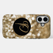 Dromerige Bokeh Gouden Glitter Letter P Monogram Z Case-Mate iPhone Case (Achterkant (horizontaal))