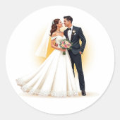 Dromerige bruiloft paar Sticker set (Voorkant)