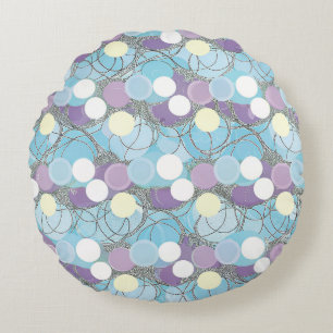 Dromerige Bubbelwolken Ronde Pouf Rond Kussen