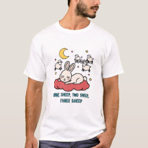 Dromerige Bunny Counting Sheep T-shirt