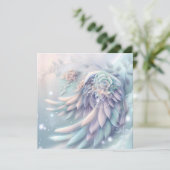 Dromerige Christmas Angel Wings Wenskaart (Staand voorkant)