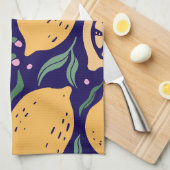 Dromerige citroenen theedoek (Quarter Fold)