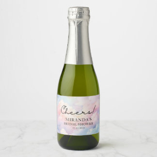 Dromerige Cloud Nine Bruidsmeisjesfeest Sparkling Wijnetiket