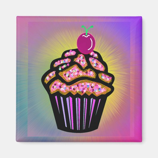 dromerige cupcake magneet (Voorkant)