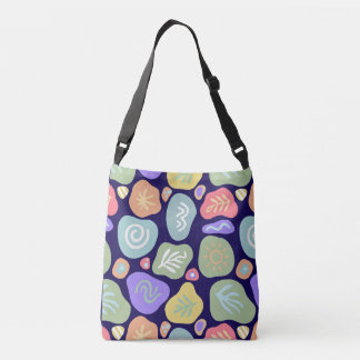 Dromerige Doodles – Levendig Boho Natuur Motief On Crossbody Tas