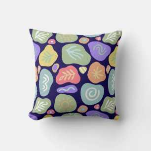 Dromerige Doodles – Levendig Boho Natuur Motief On Kussen