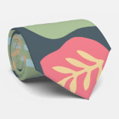 Dromerige Doodles – Levendig Boho Natuur Motief On Stropdas (Opgerold)