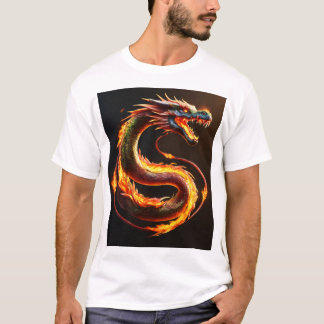 Dromerige Dragon Aquarel T-Shirt Design