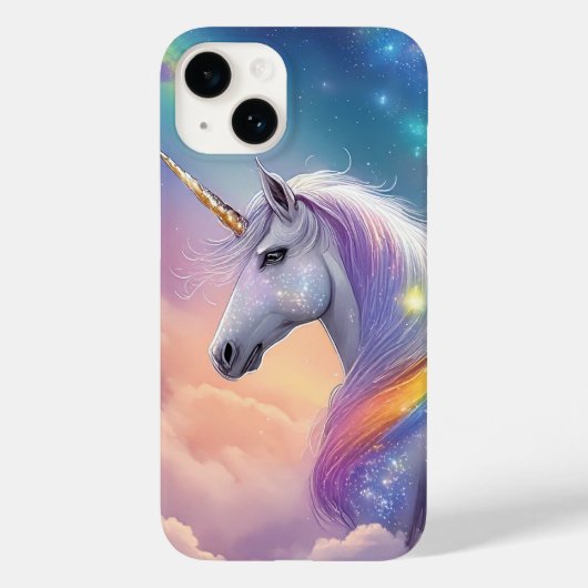 Dromerige Eenhoorn Glitter Pastel Galaxy Kosmische Case-Mate iPhone Case (Achterkant)