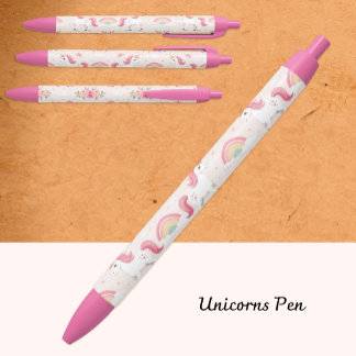 Dromerige Eenhoorns, Regenbogen, Bloemen, Cute Pen
