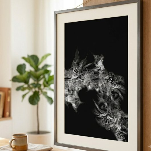 Dromerige etherische rook abstracte kunst poster