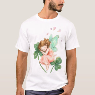 Dromerige Fee Met Klaver Magie Dansend T-shirt