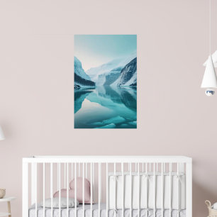 Dromerige Fjord muur kunst Fotografie natuur glets Poster