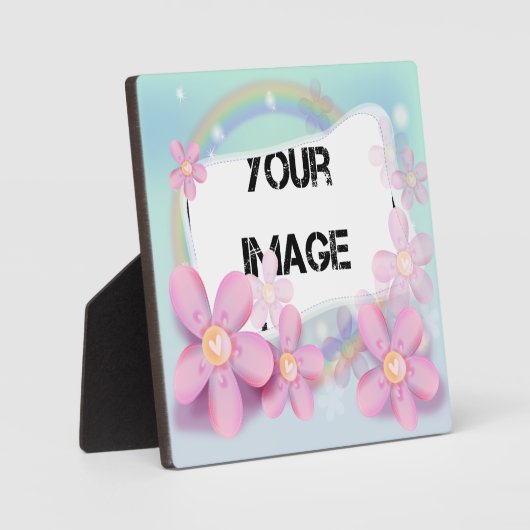 Dromerige Floral Pastel Art Plaque Fotoplaat (Voorkant)