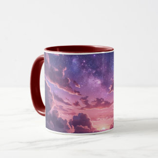 Dromerige Galaxy Sky Mok | Roze Paarse Wolkenlands
