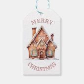 Dromerige Gingerbread House Kerstmis Cadeaulabel (Voorkant)