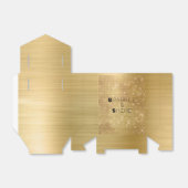 Dromerige Glitzy Glam Gouden Sparkle Bedankdoosjes (Uitgevouwen)