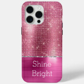 Dromerige Glitzy Pink Silver Sparkle Case-Mate iPhone Case (Achterkant)