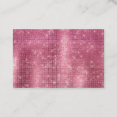 Dromerige Glitzy Pink Silver Sparkle Visitekaartje (Achterkant)