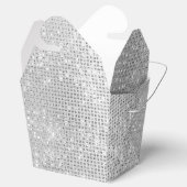 Dromerige Glitzy Silver Sparkle Bedankdoosjes (Geopend)