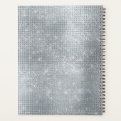Dromerige Glitzy Silver Sparkle Planner (Achterkant)
