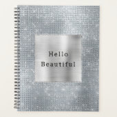 Dromerige Glitzy Silver Sparkle Planner (Voorkant)