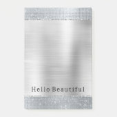 Dromerige Glitzy Silver Sparkle Post-it® Notes (Voorkant)
