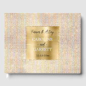 Dromerige Glitzy Witte Glam Sparkle Bruiloft Gastenboek (Voorkant)