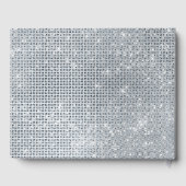 Dromerige Glitzy Zilveren Sparkle Bruiloft Gastenboek (Achterkant)