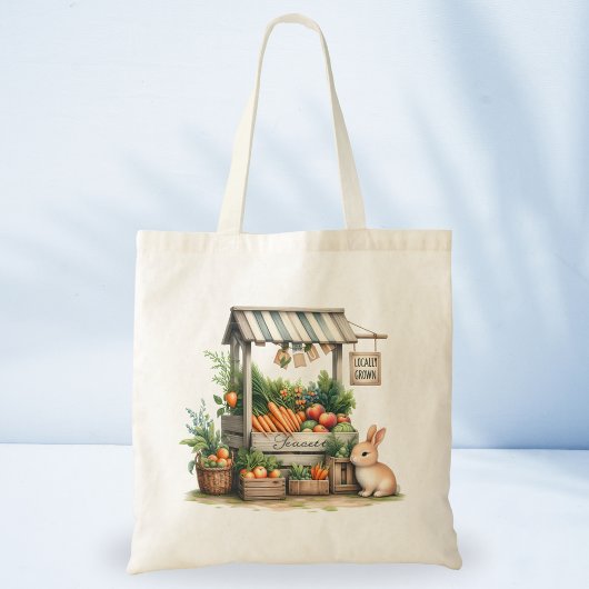 Dromerige grillige boerenmarktstand tote bag