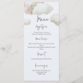 Dromerige hemel stuurde Blue Boy Baby shower Menu (Voorkant)