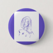 Dromerige Hemelse Vrouwelijkheid Ronde Button 5,7 Cm (Voorkant)