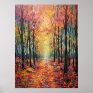 Dromerige Herfst Forest Walk Fine Art Poster