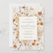 Dromerige herfst Wildflower bruiloft Kaart (Voorkant)