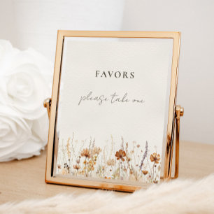 Dromerige herfst Wildflower Favorieten teken Poster