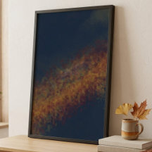 Dromerige Herfstblad Abstract Groot Kunstwerk Aan