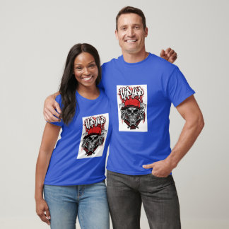 Dromerige Hip-Hop Skull T-Shirt Design - Premium V