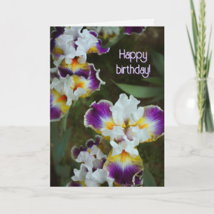 Dromerige Iris Bloemige foto kunst verjaardag Kaart