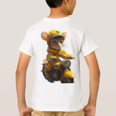 Dromerige kat Rijden op een fiets T-shirt (Achterkant)