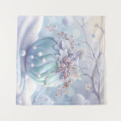 Dromerige Kerst Ornament Tapestry Wandkleed (Voorkant (horizontaal))