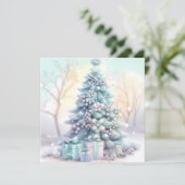 Dromerige kerstboom Wenskaart (Staand voorkant)