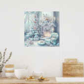 Dromerige kerstkamer Poster (Keuken)