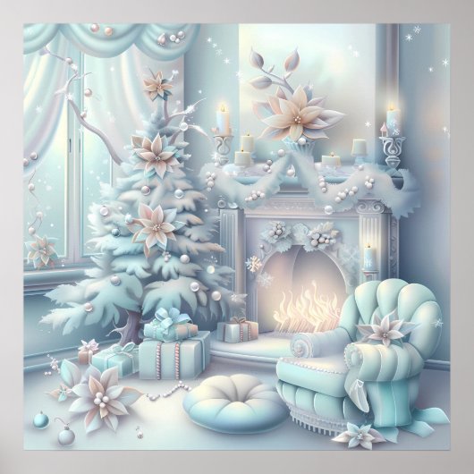 Dromerige kerstkamer Poster (Voorkant)